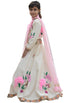 Off White Flamingo Lehenga